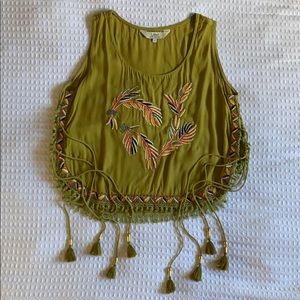 LABEL Ritu Kumar Embroidered Crop Tank